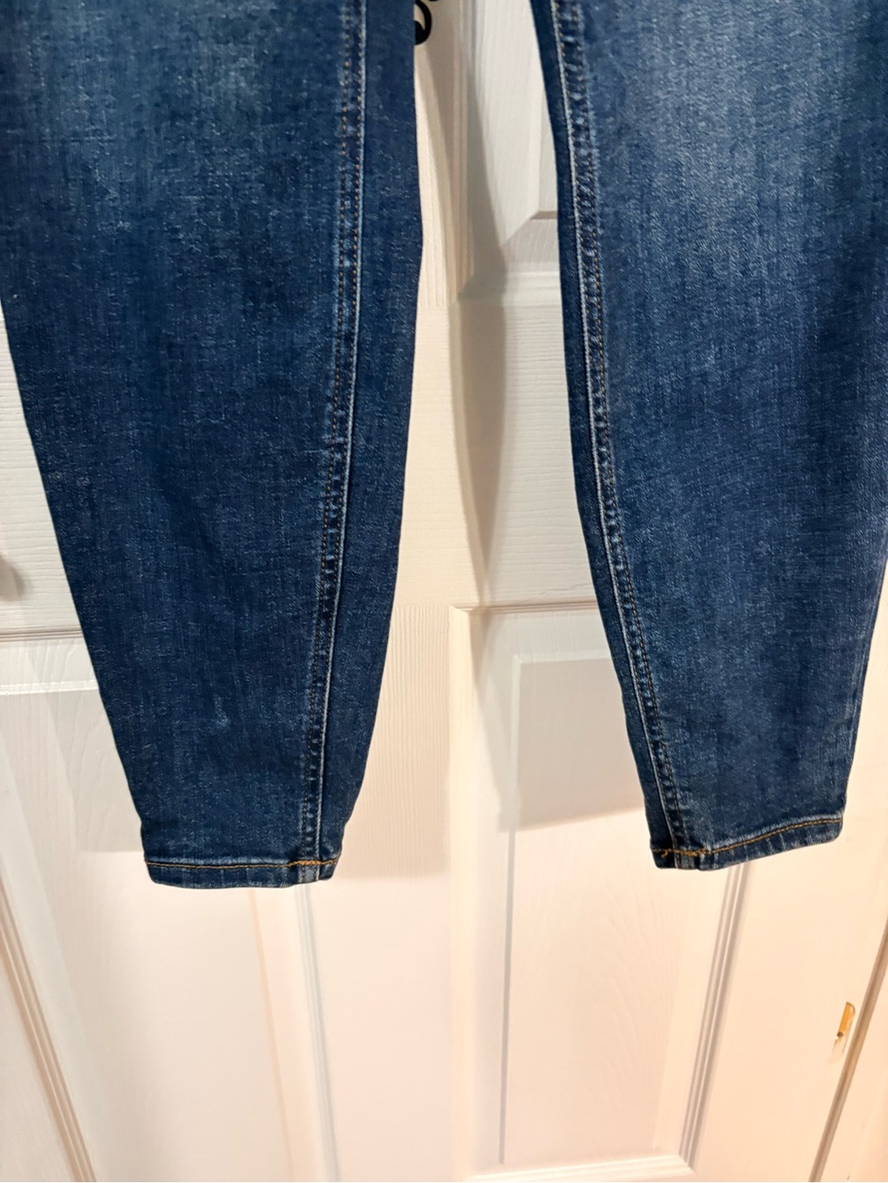 High-Rise Button-Fly Jeans — Dark Blue - Picture 2 of 10